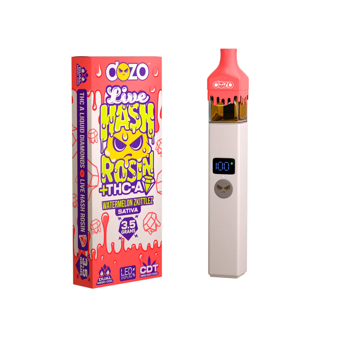 LIVE HASH ROSIN disposable SATIVA 3.5g (pk of 5)
