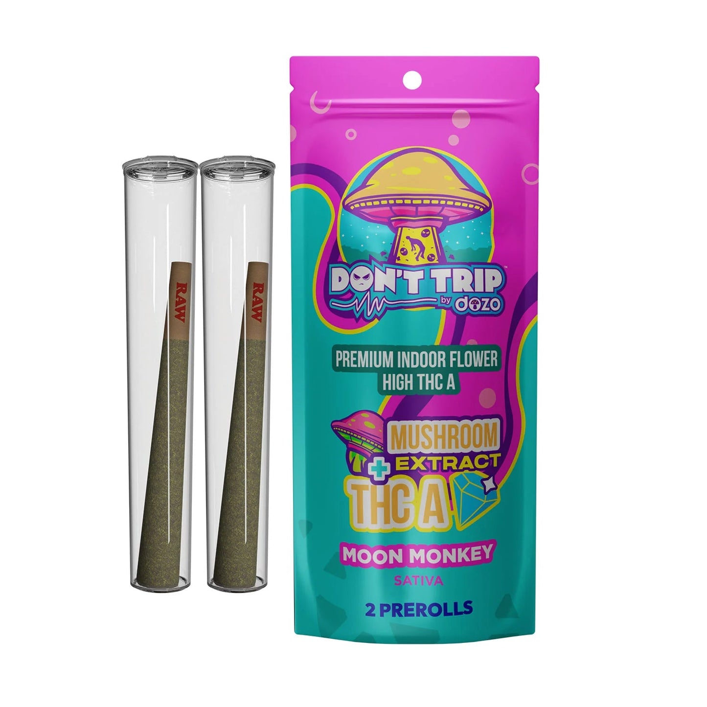Amanita + THC A Prerolls Sativa 2pk (box of 10)